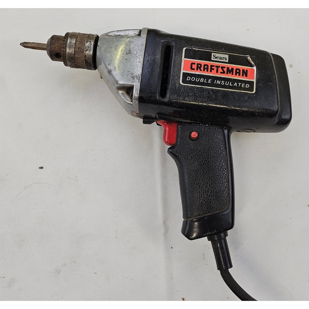 Vtg Sears Craftsman 3/8 Inch Drill Variable Speed Reversible 315.10510 USA works